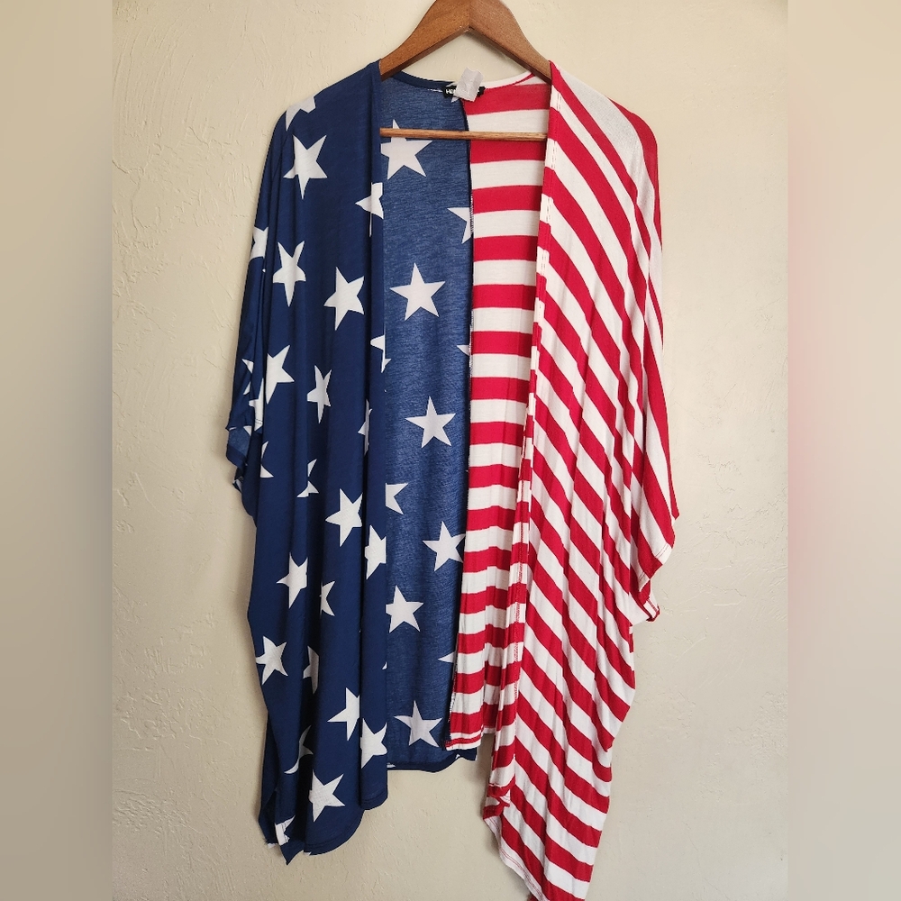 HEIMISH USA Blue and Red Striped Top